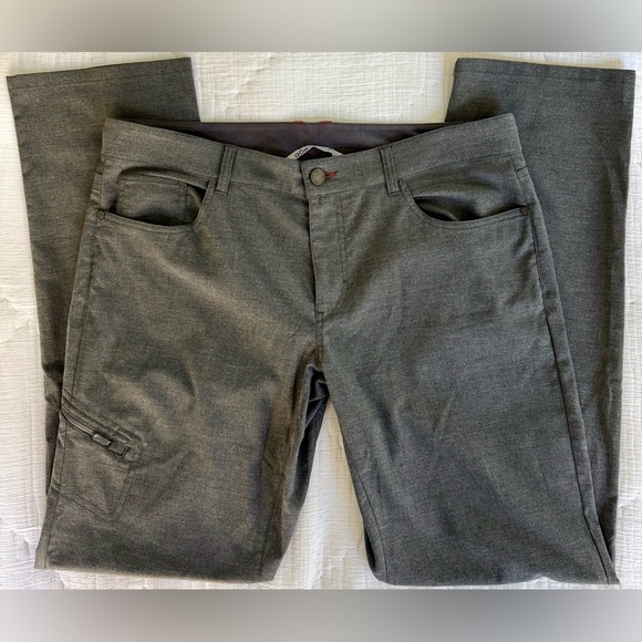 🚨 EUC—> QOR Men’s 3XDRY Performance Pants 36 Gray Five Pocket Moisture-Wicking - Picture 1 of 13
